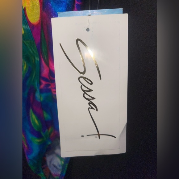 Vintage Sessa! Floral One Piece Swim Suit size 8 - Picture 3 of 9